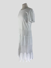 Red Valentino white 100% cotton shirt sleeve dress size UK12/US8