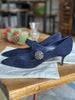 Manolo Blahnik navy suede heels size UK6.5/US8.5