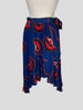 Ba&sh navy & red print A- line skirt size UK12/US8