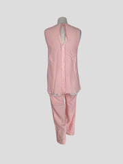 Adam Lippes pink top & trouser set size UK8/US4