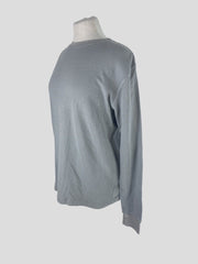 Sunspel grey cotton blend along sleeve top size UK12/US8