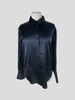 Frame black silk blend long sleeve shirt size UK8/US4