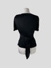 Gucci black short sleeve wrap top size UK6/US2