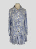 Melissa Odabash blue & white long sleeve dress size UK8/US4