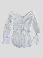 Phillip Lim white 100% cotton long sleeve top size UK8/US4