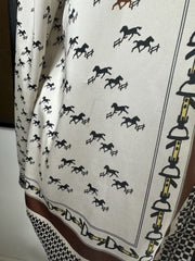 Altea multicoloured horse print long sleeve blouse size UK10/US6