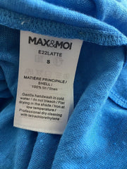Max & Moi blue 100% linen long sleeve top size UK8/US4