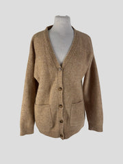 Wyse London beige mohair blend long sleeve cardigan size UK14/US10