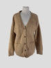 Wyse London beige mohair blend long sleeve cardigan size UK14/US10