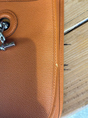 Hermes mini Vespa orange crossbody leather bag