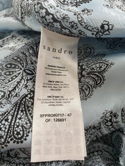 Sandro blue print long sleeve dress size UK8/US4
