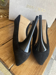 Jimmy Choo black suede pumps size UK8/US10