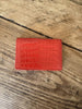 Smythson red leather card holder