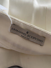 Ermanno Scervino ivory straight leg trousers size UK14/US10