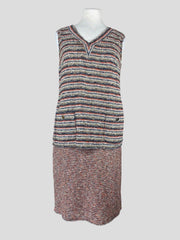 Rena Lange multicoloured tweed skirt suit size UK14/US10