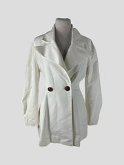 Rejina Pyo white cotton blend jacket size UK8/US4