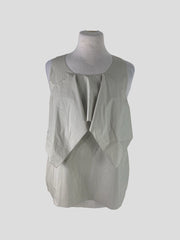 Marni cream 100% cotton sleeveless top size UK10/US6