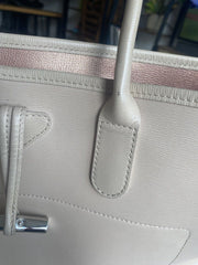 Longchamp Le Roseau cream leather tote shoulder large bag