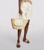 Chloe Marcie Raffia medium leather tote bag