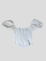De La Vali cream 100% cotton crop top size UK6/US2