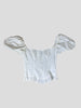 De La Vali cream 100% cotton crop top size UK6/US2