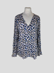 Levate multicoloured print long sleeve blouse size UK12/US8