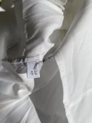 Prada white cropped cotton blend shirt size UK12/US8