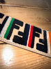 Fendi Zucca multicoloured leather & fabric bag strap