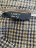 Lanvin brown check wool & cashmere pencil skirt size UK10/US6