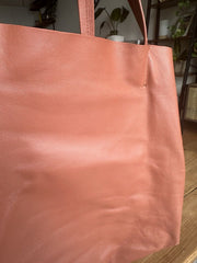 Celine salmon horizontal cabas leather medium tote handbag