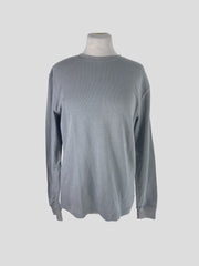 Sunspel grey cotton blend along sleeve top size UK12/US8