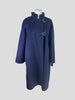 Carolina Herrera navy 100% wool A- Line coat size UK10/US6