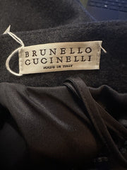 Brunello Cucinelli grey & brown 100% virgin wool sleeveless dress size UK10/US6