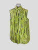 Prada green print sleeveless top size UK12/US8