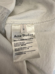 Acne Studios white 109% cotton short sleeve top size UK10/US6