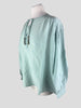 Bella Jones green cotton & silk long sleeve top size UK12/US8