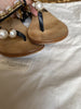 Weekend Max Mara leather pearl flat sandals size UK3/US5