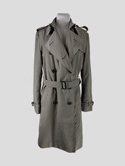 Burberry khaki trench belted coat size UK12/US8