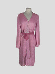 Retrofete pink sequins long sleeve dress size UK6/US2