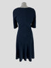 Jil Sandro navy short sleeve cotton blend dress size UK10/US6