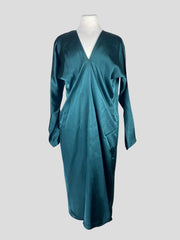 Jil Sander green long sleeve dress size UK10/US6