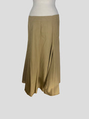 Joseph beige 100% cotton A- line skirt size UK14/US10