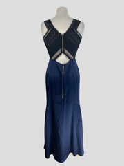 Roland Mouret navy sleeveless evening long dress size UK12/US8