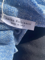 Amina Rubinacci blue linen blend UK14/US10