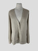 Brunello Cucinelli beige cashmere & silk blend cardigan size UK12/US8