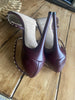 Jimmy Choo burgundy leather pointed toe heels size UK5.5/US7.5