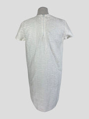 Brunello Cucinelli white cotton blend short sleeve dress size UK12/US8