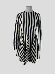 Valentino black & white virgin wool & silk long sleeve dress size UK8/US4