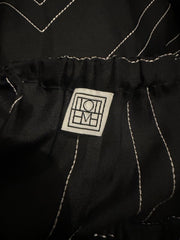 Toteme black & white 100% silk trouser & top set Size UK6/US2