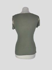 Zadig & Voltaire green short sleeve top size UK8/US4